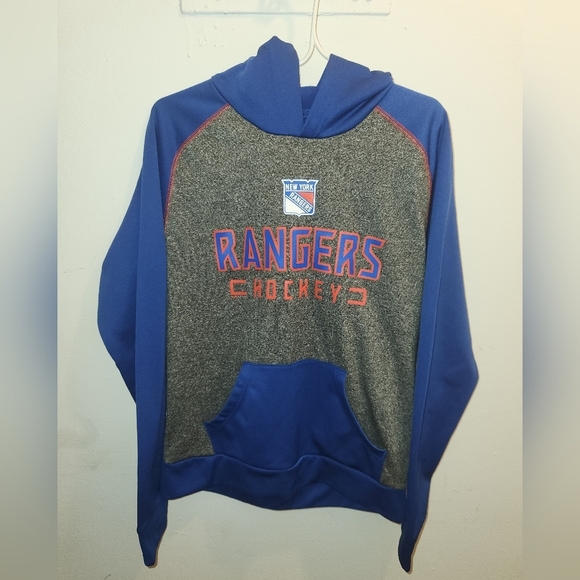 NHL New York Rangers Embroidered Spellout Hoodie Sweatshirt Men’s Size M… - Picture 2 of 7